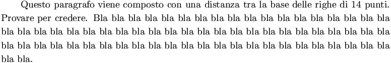 modifica della distanza tra le righe