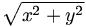 sqrt(x^2+y^2)