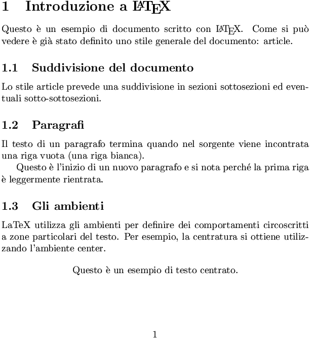 risultato della composizione