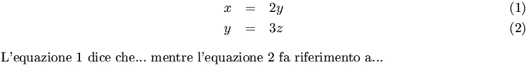 equazioni abbinate