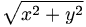 sqrt(x^2+y^2)
