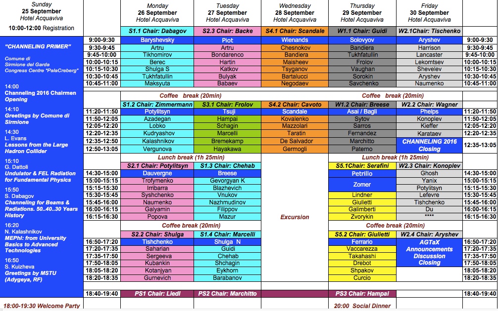 tentative timetable