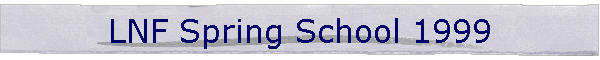 LNF Spring School 1999