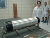 The first mold resting on the granite table