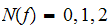 $N(f)=0,1,2$